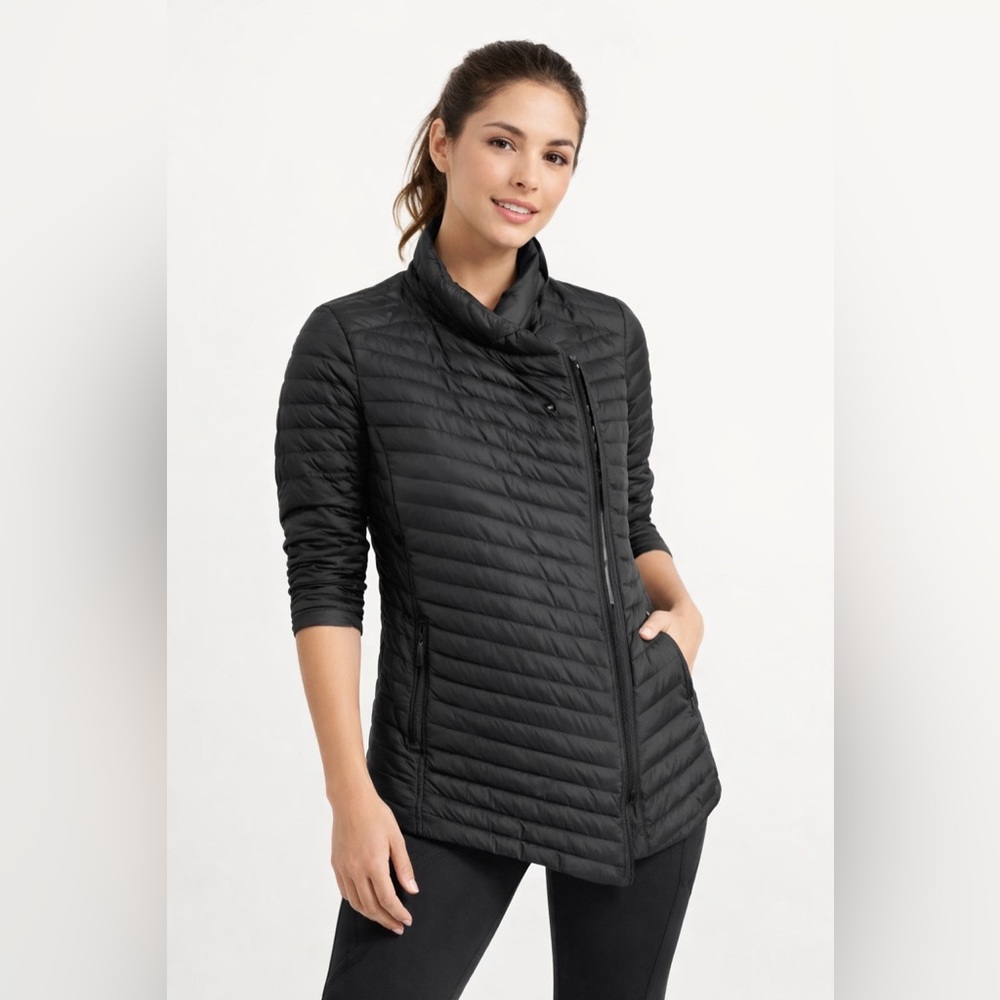 Athleta Black So Down Puffer Jacket‎ Sz. M